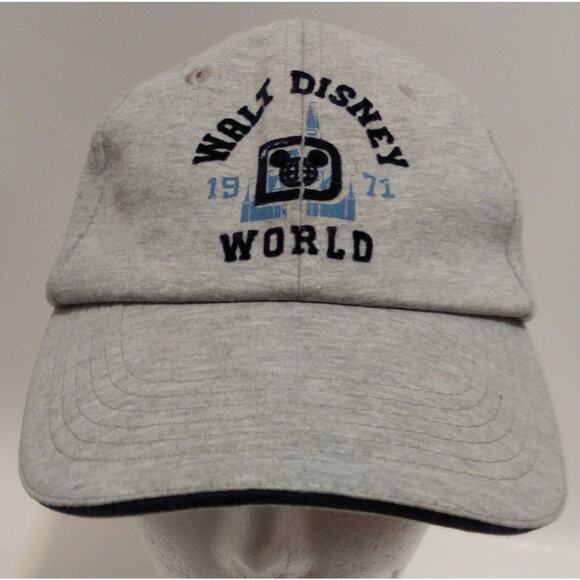 Walt Disney World 1971 Disney Parks Authentic Adult Adjustable Hat Cap Gray Blue - Picture 1 of 10